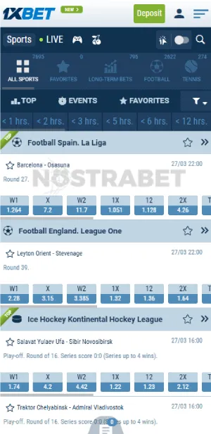 Review of bets in 1xBet