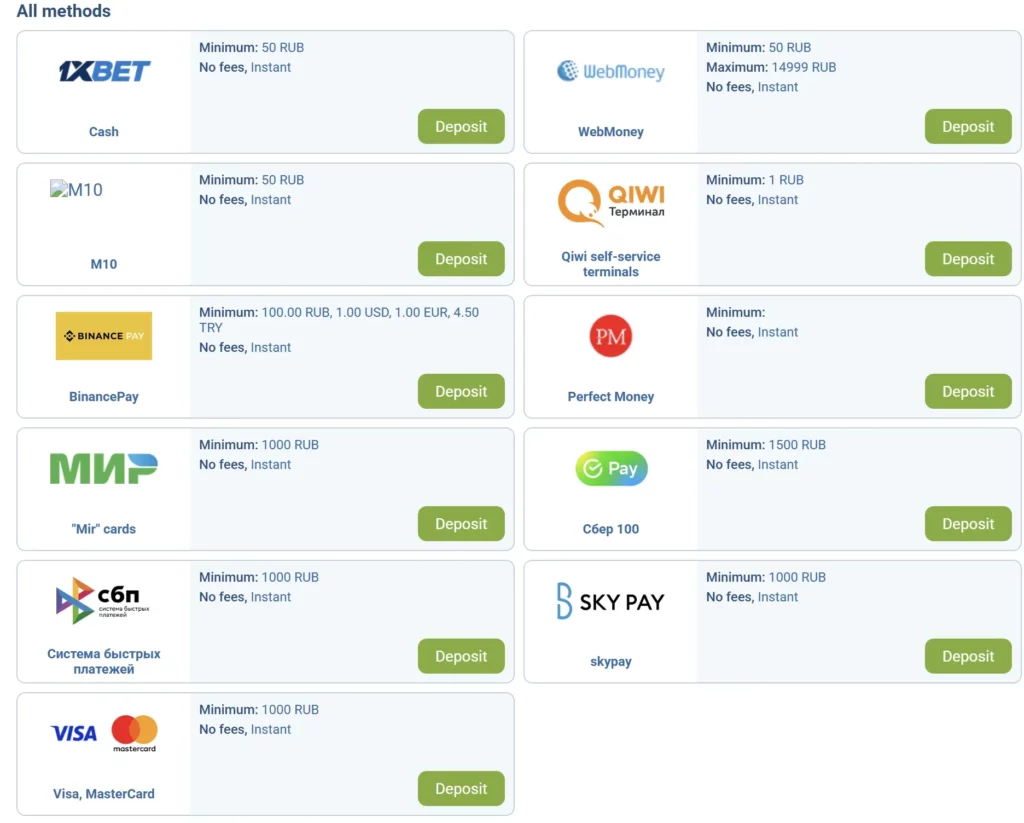 First Deposit and Bonuses for 1xBet India